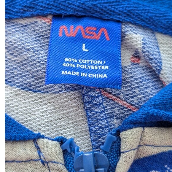 🚀 NASA Zip-Up Hoodie Romper – Size L – NWT - Picture 4 of 4